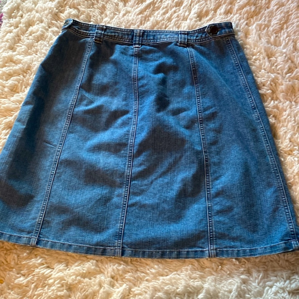 CHEROKEE DENIM WOMEN’S BLUE COTTON MINI SKIRT VINTAGE Size 12 EUC - Picture 4 of 12
